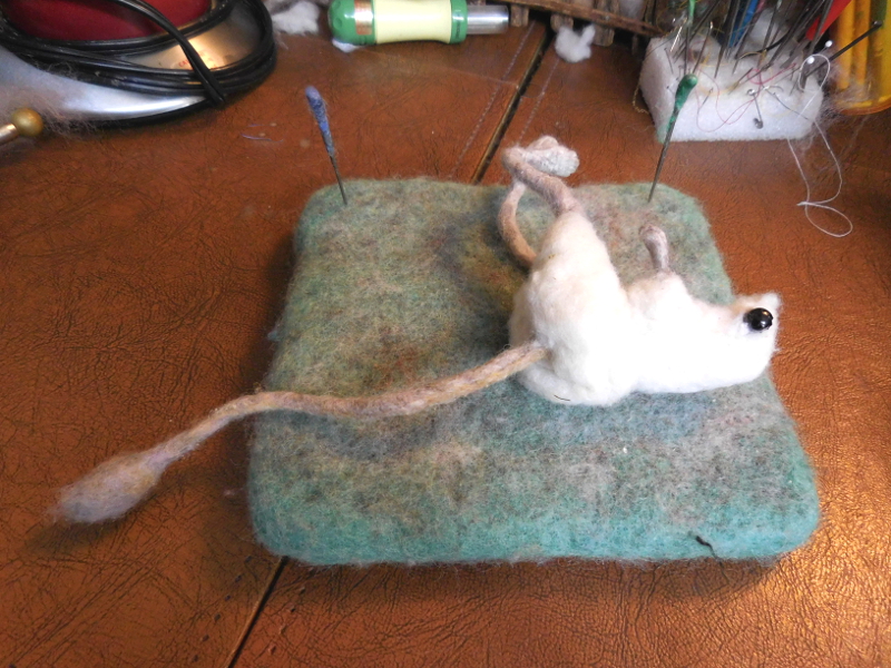The core wool still needs a lot of needle work to get it to the proper density for this point (which isn’t quite as hard as it needs to be in the end). Pic #22: Loose core