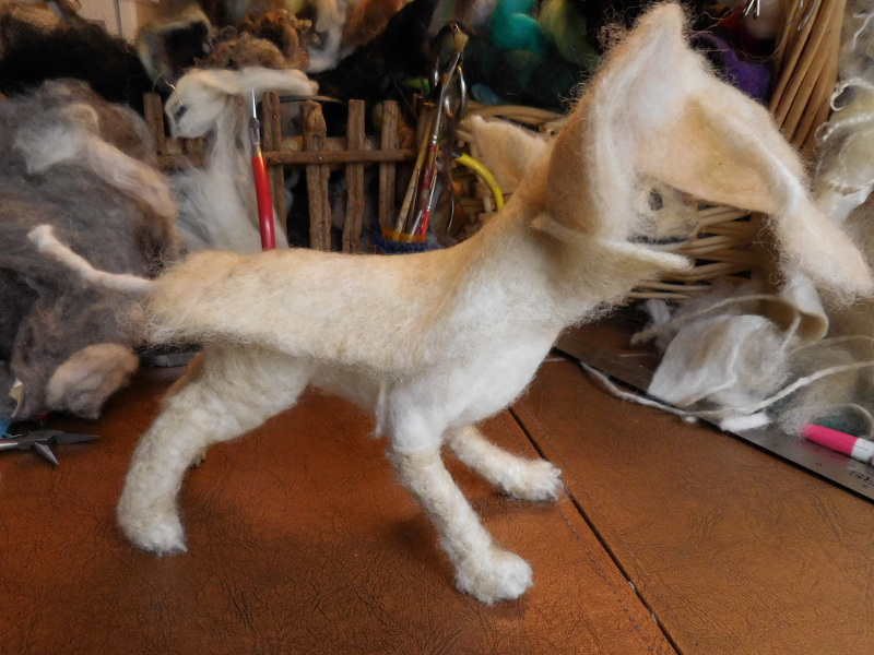 Pic #32: Shaping the hide for the back and head
