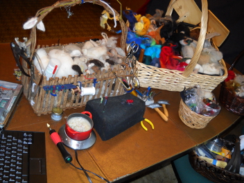 The computer (for Google Images), the tool box, the wax tools, the wool, the wool, the wool, more tools.... Shop Open: 2014